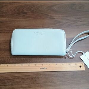 Lucky Brand Cream Wristlet Wallet